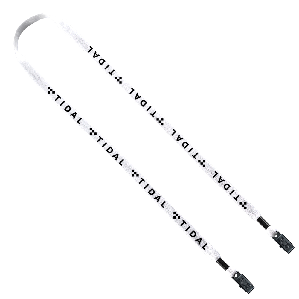 1/2" Cotton Double Bulldog Clip Lanyard 1