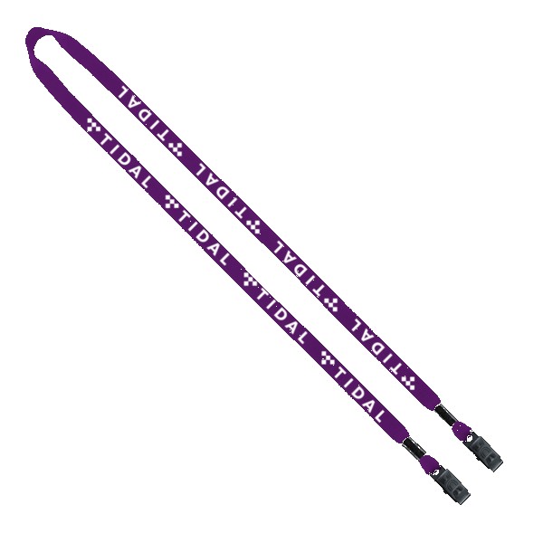1/2" Cotton Double Bulldog Clip Lanyard 1