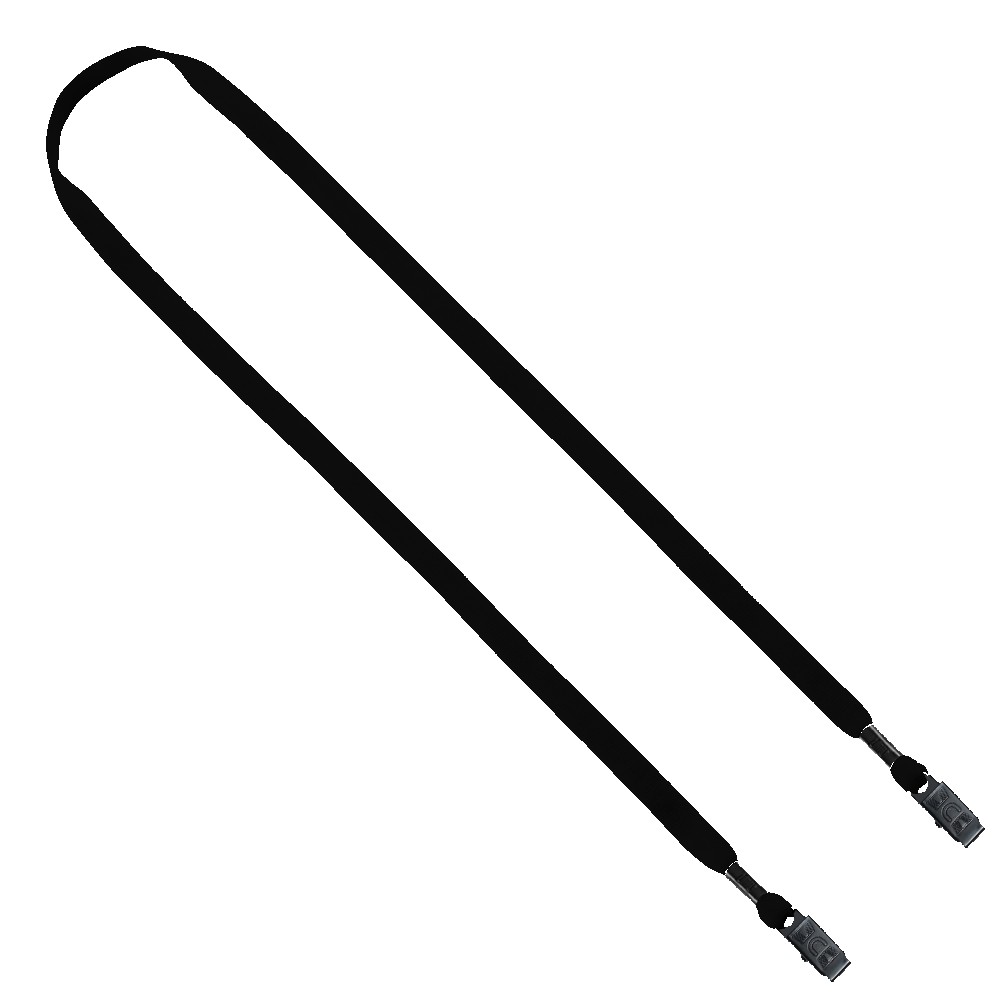 1/2" Cotton Double Bulldog Clip Lanyard 1