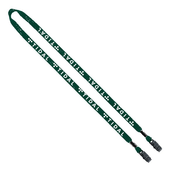 1/2" Cotton Double Bulldog Clip Lanyard 1