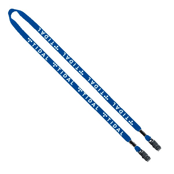 1/2" Cotton Double Bulldog Clip Lanyard 1