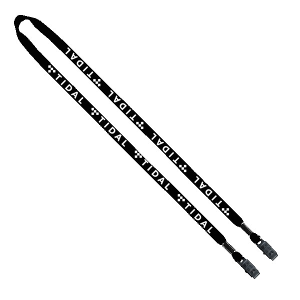 1/2" Cotton Double Bulldog Clip Lanyard 1