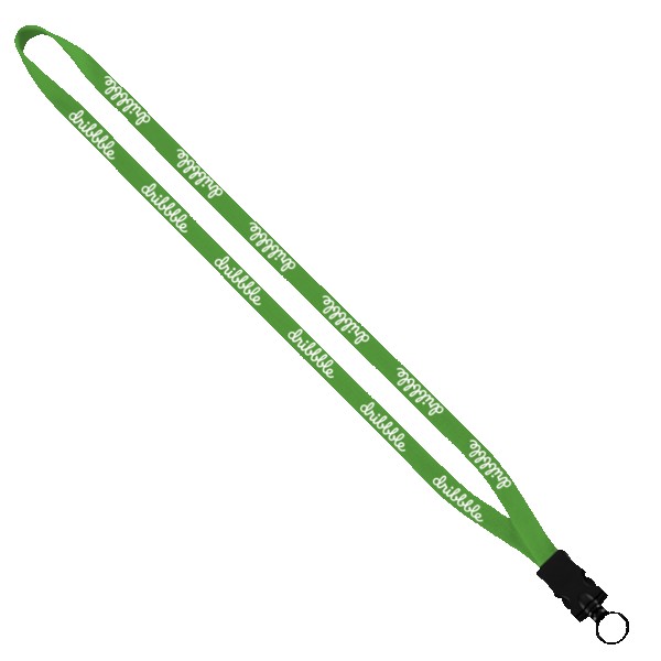 1/2" Cotton Lanyard with Plastic Snap-Buckle Release & O-Ring 1