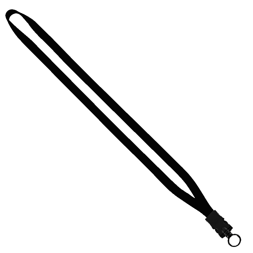1/2" Cotton Lanyard with Plastic Snap-Buckle Release & O-Ring 1