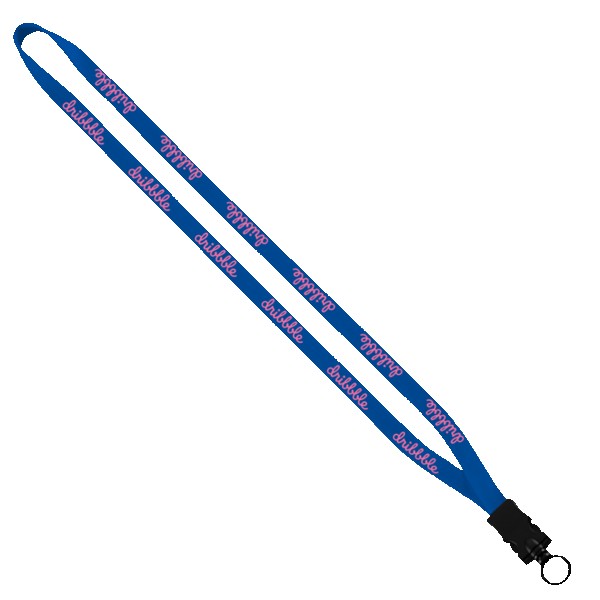 1/2" Cotton Lanyard with Plastic Snap-Buckle Release & O-Ring 1