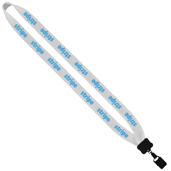 3/4" Cotton Lanyard with Plastic Clamshell & O-Ring 1