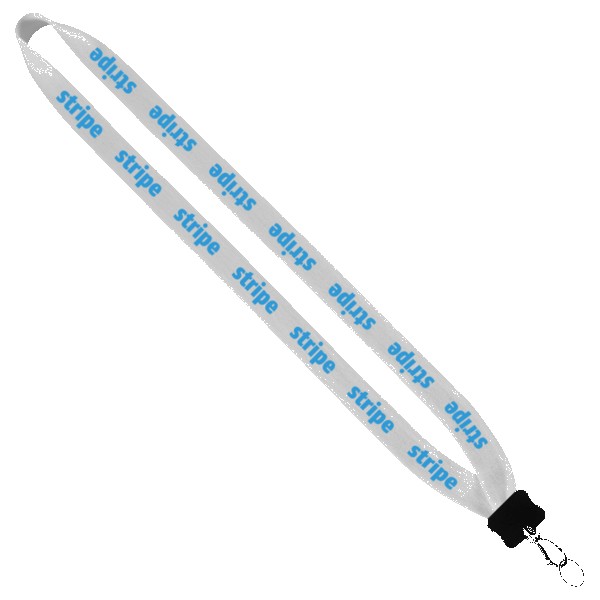3/4" Cotton Lanyard with Plastic Clamshell & O-Ring 1