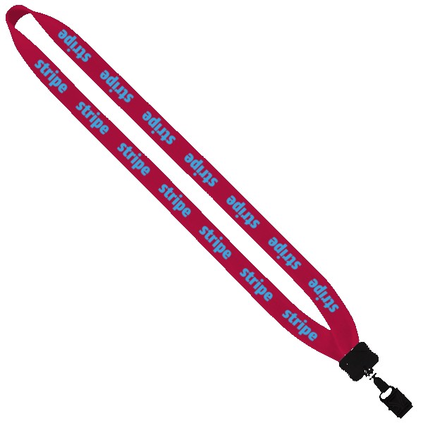 3/4" Cotton Lanyard with Plastic Clamshell & O-Ring 1