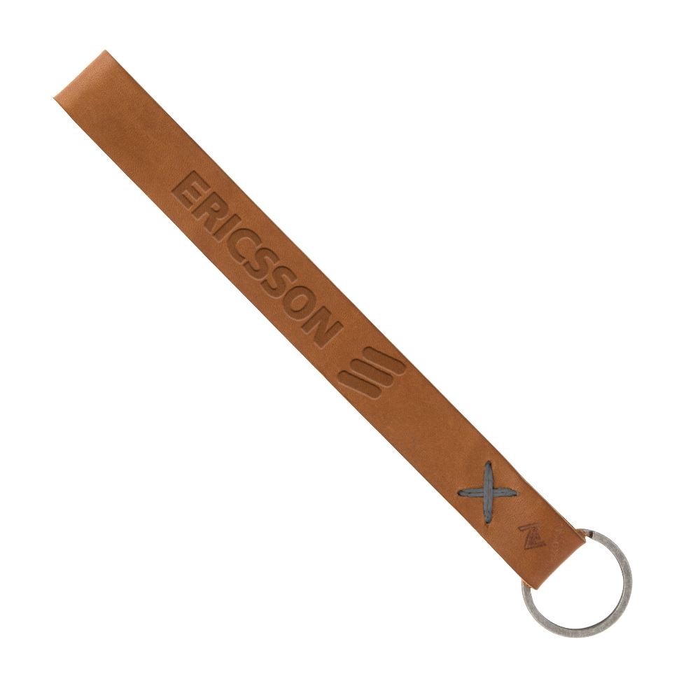 Hayward Leather Wrist Keychain with Metal Split-Ring 1