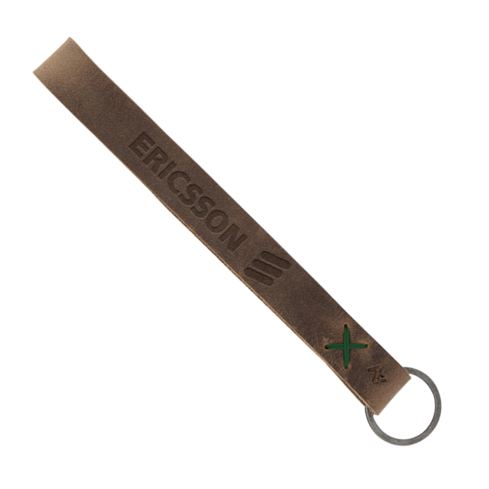 Hayward Leather Wrist Keychain with Metal Split-Ring 1
