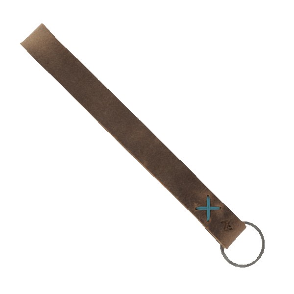 Hayward Leather Wrist Keychain with Metal Split-Ring 1