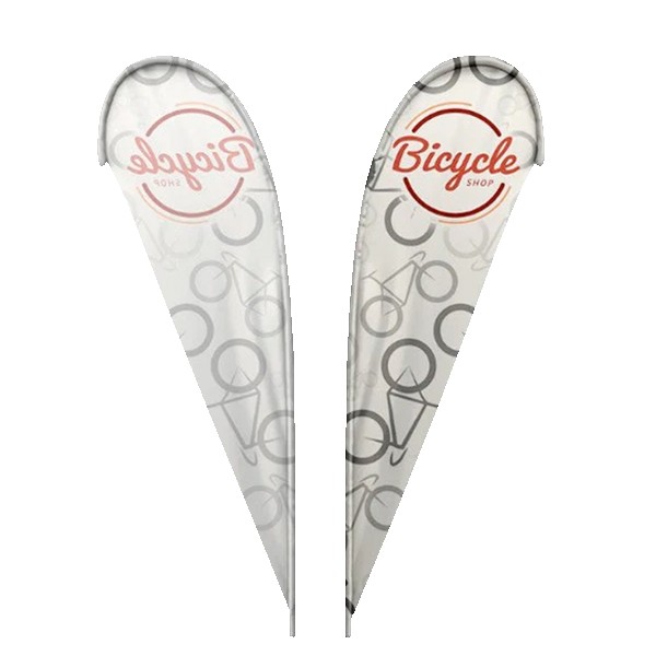 IMPORT 15%27 Single-Sided Teardrop Flag with Ground Spike 1 IMPORT 15%27 Single-Sided Teardrop Flag with Ground Spike 1