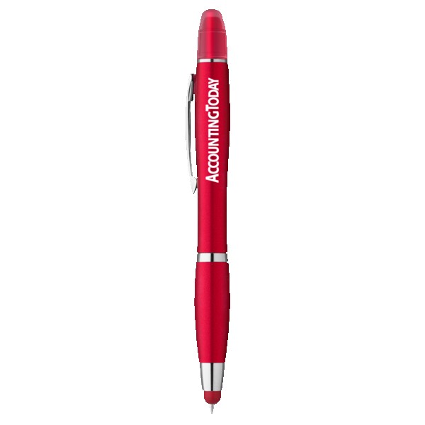 Curvaceous Metallic Stylus Highlighter Pen 1