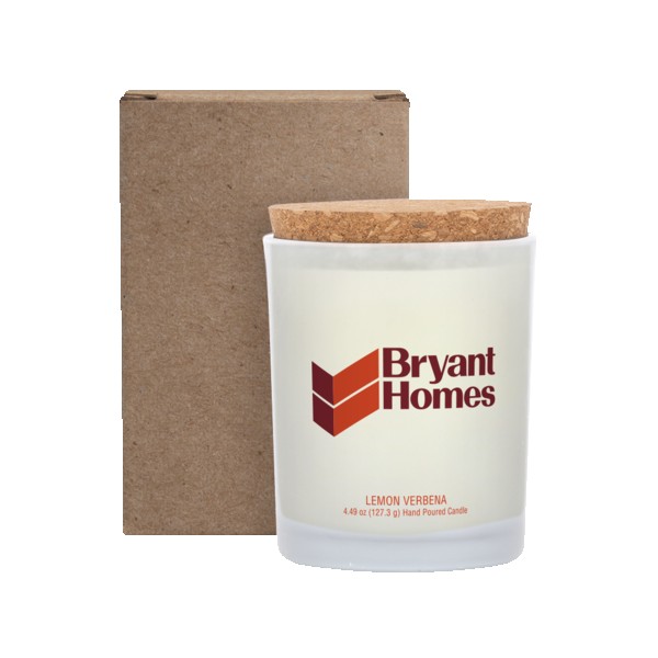 Niva Frosted 6oz Candle With Cork Lid 1