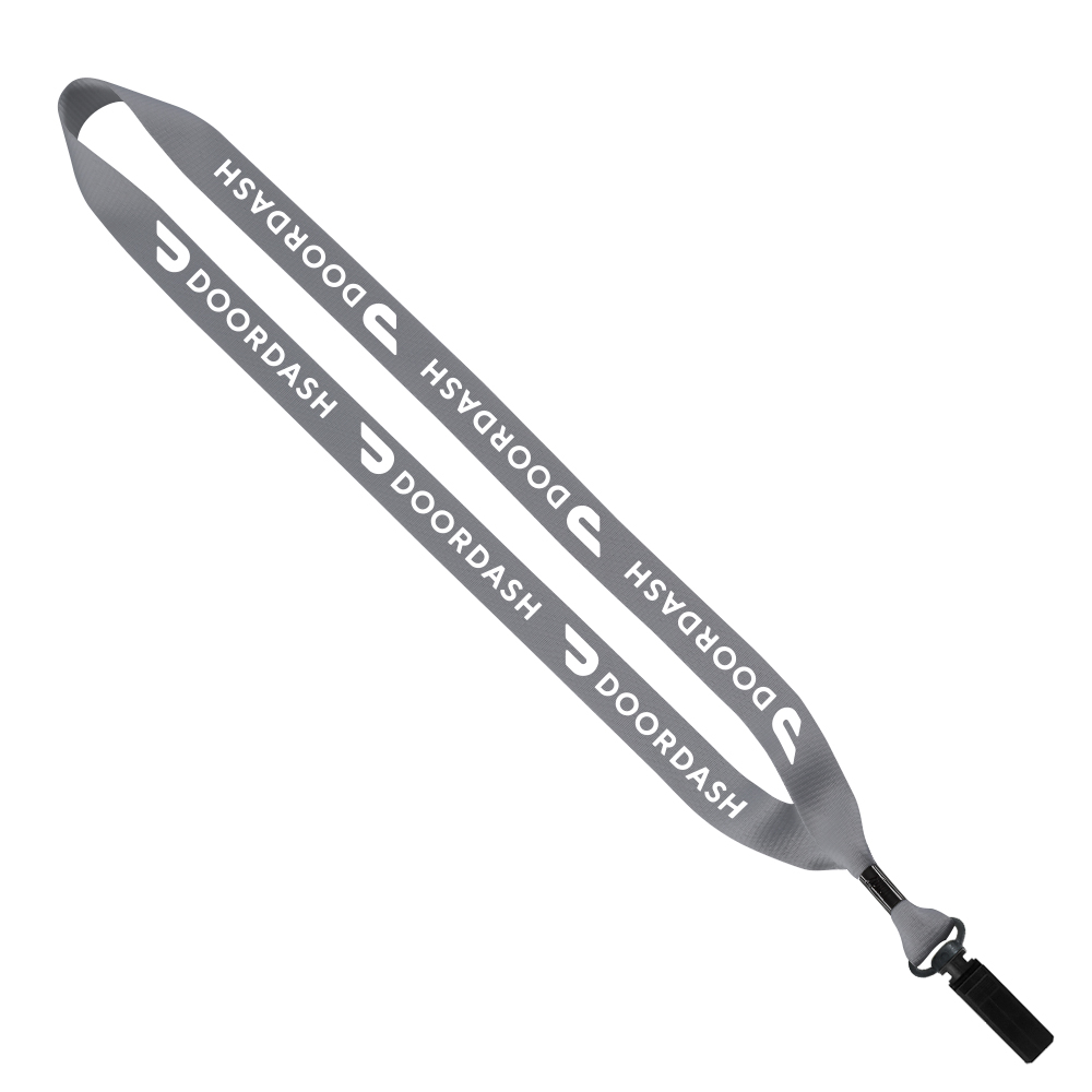 3/4" Polyester Lanyard with Bulldog Clip 1