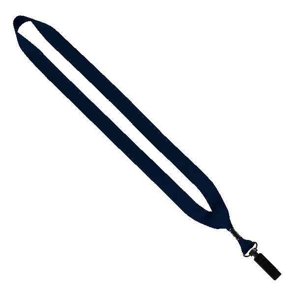 3/4" Polyester Lanyard with Bulldog Clip 1