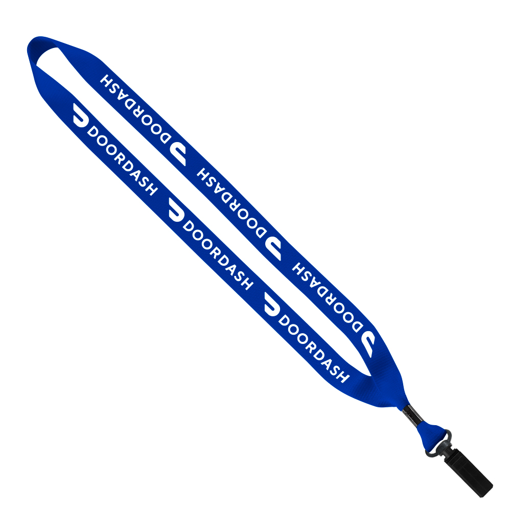 3/4" Polyester Lanyard with Bulldog Clip 1