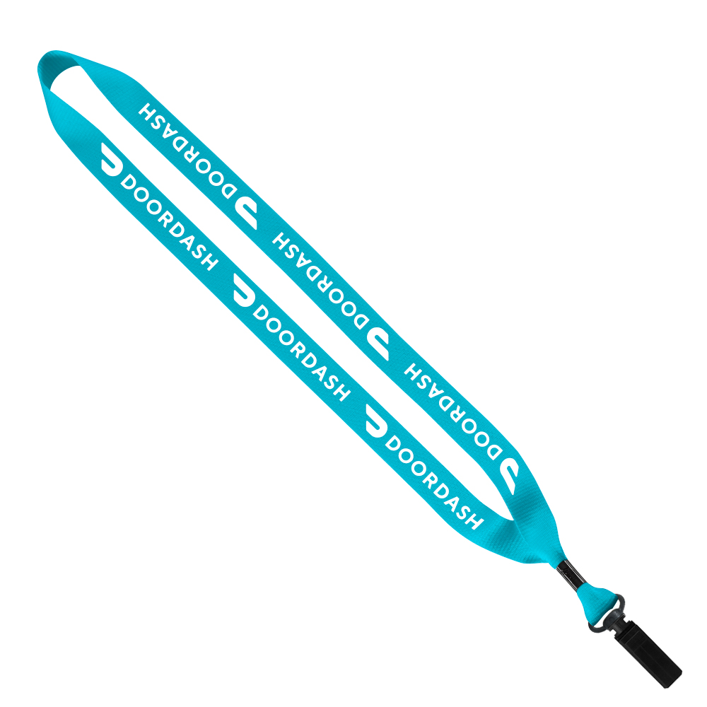3/4" Polyester Lanyard with Bulldog Clip 1