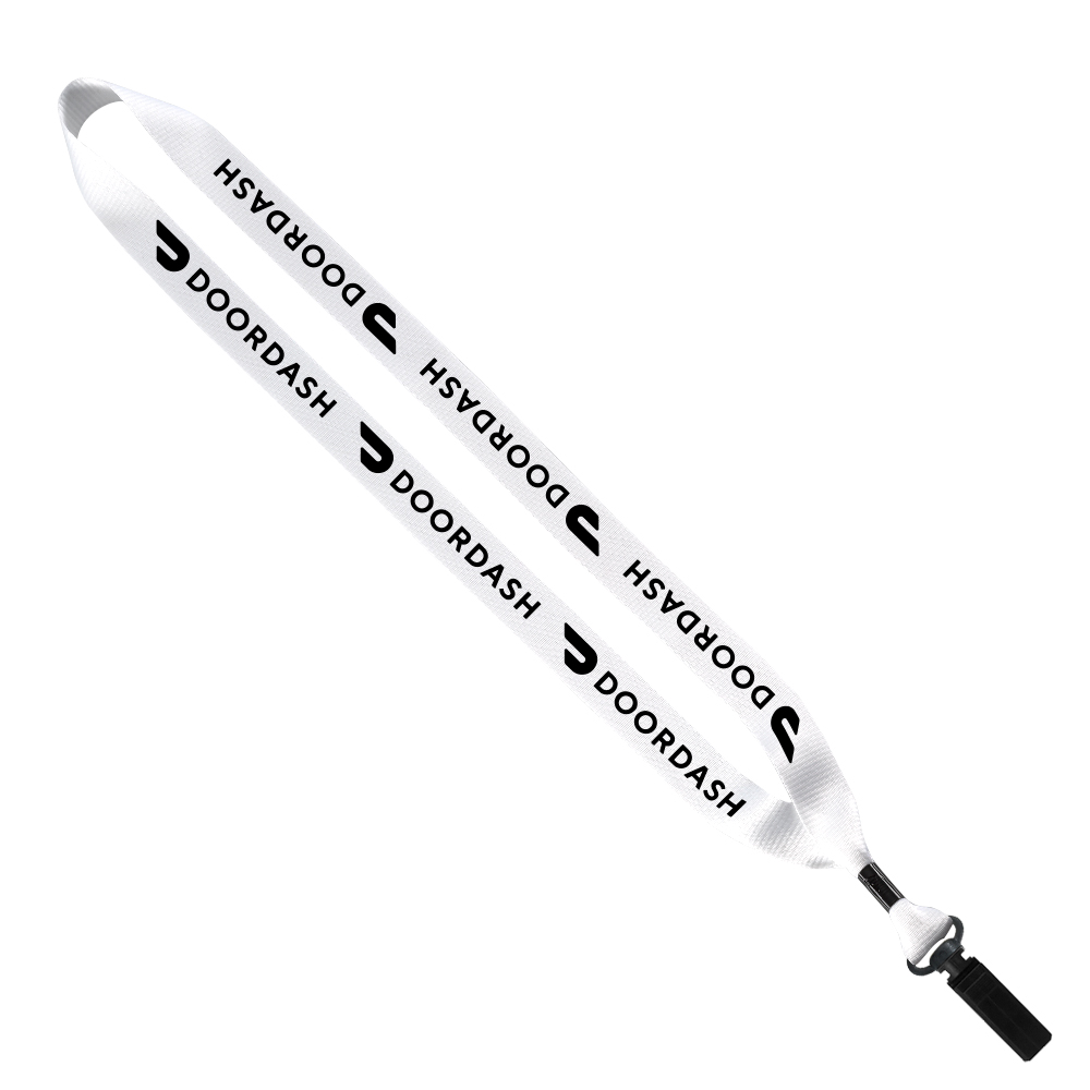 3/4" Polyester Lanyard with Bulldog Clip 1