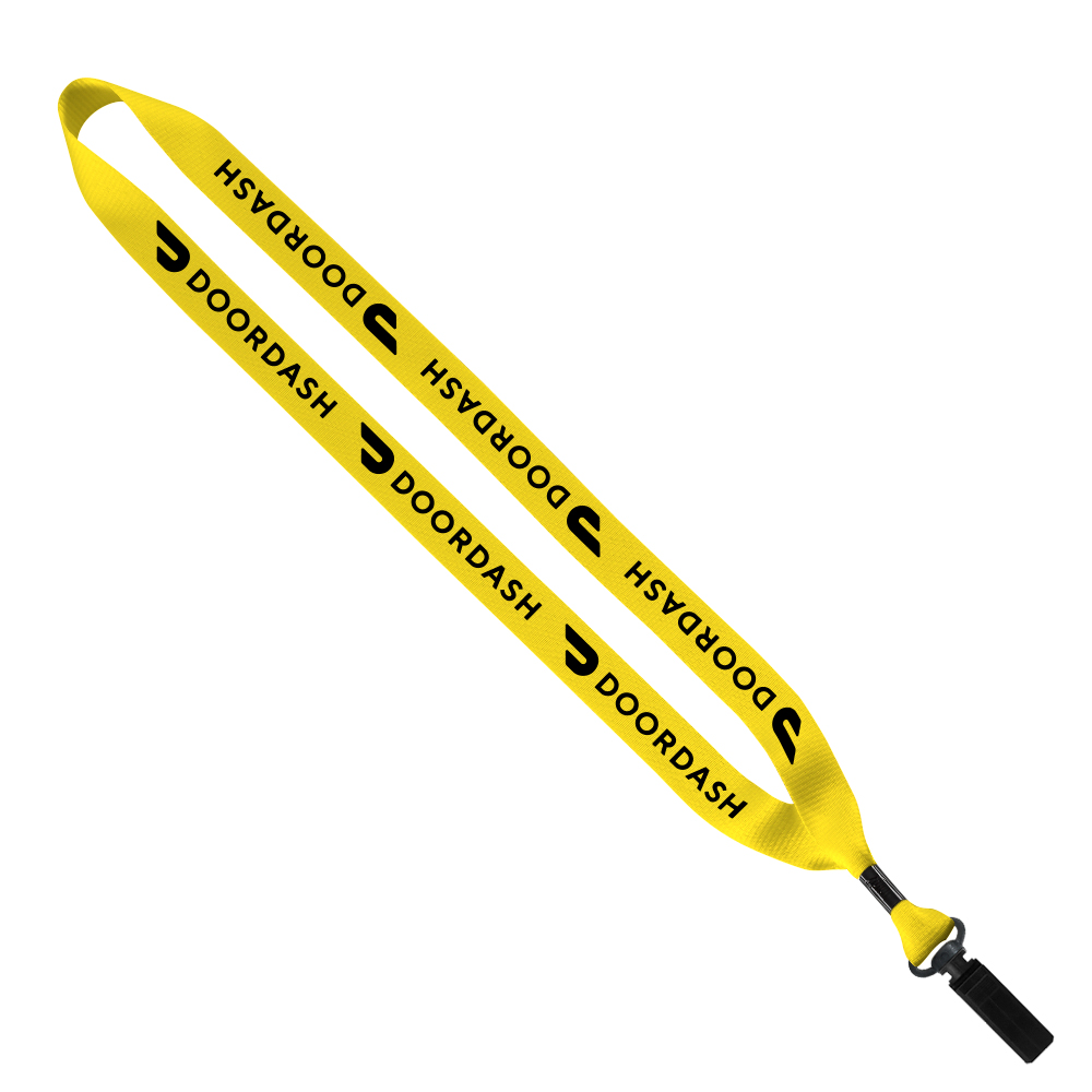 3/4" Polyester Lanyard with Bulldog Clip 1