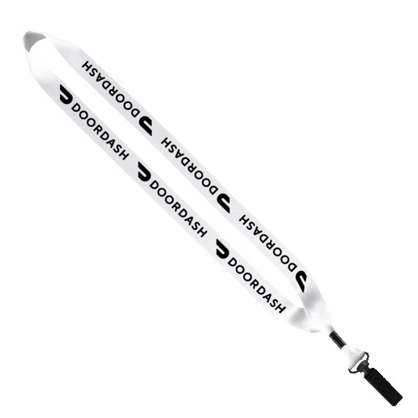 3/4" Polyester Lanyard with Bulldog Clip 1
