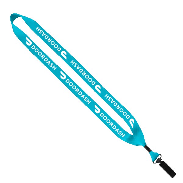 3/4" Polyester Lanyard with Bulldog Clip 1