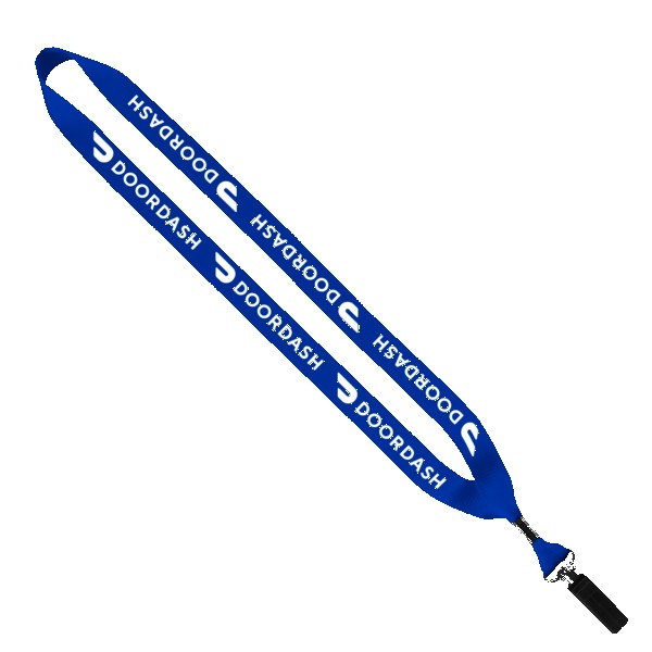 3/4" Polyester Lanyard with Bulldog Clip 1