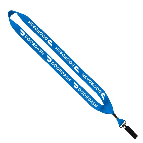 3/4" Polyester Lanyard with Bulldog Clip 1