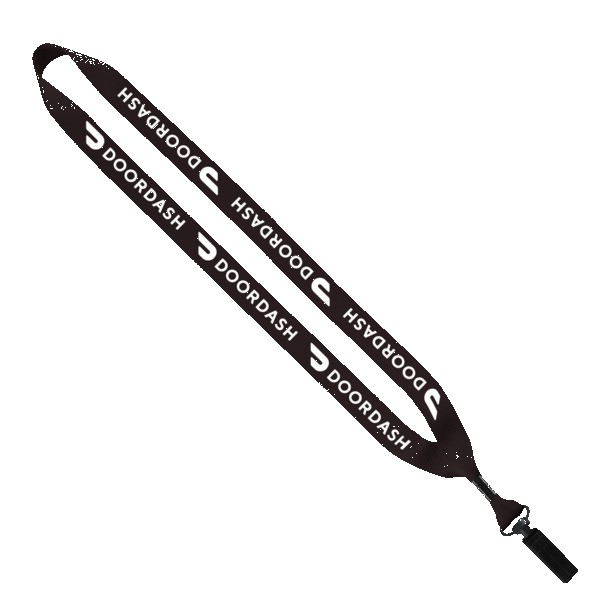 3/4" Polyester Lanyard with Bulldog Clip 1