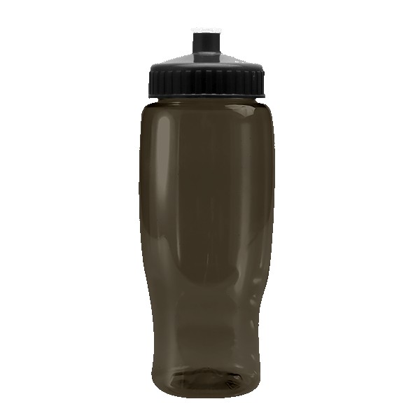 Pedal Pusher 27oz Recycled Transparent Contour Bottle w/Push-Pull Lid 1
