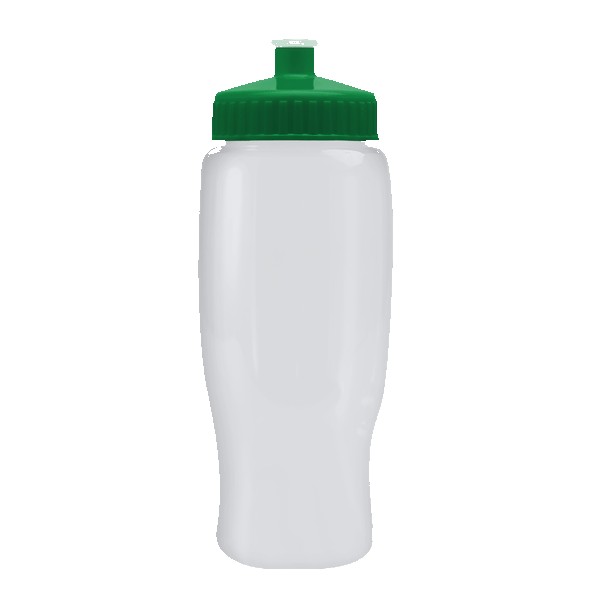 Pedal Pusher 27oz Recycled Transparent Contour Bottle w/Push-Pull Lid 1