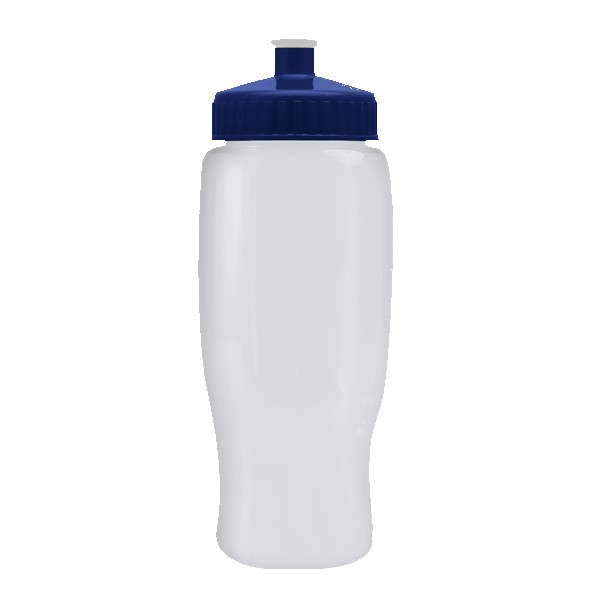 Pedal Pusher 27oz Recycled Transparent Contour Bottle w/Push-Pull Lid 1