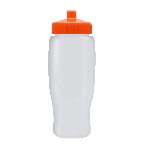 Pedal Pusher 27oz Recycled Transparent Contour Bottle w/Push-Pull Lid 1