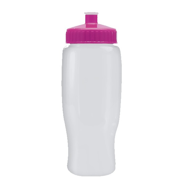 Pedal Pusher 27oz Recycled Transparent Contour Bottle w/Push-Pull Lid 1