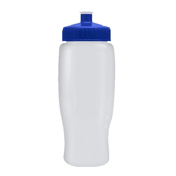 Pedal Pusher 27oz Recycled Transparent Contour Bottle w/Push-Pull Lid 1