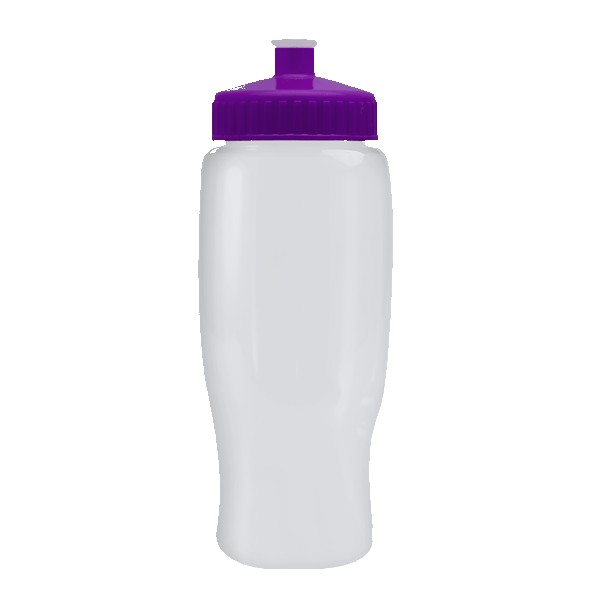 Pedal Pusher 27oz Recycled Transparent Contour Bottle w/Push-Pull Lid 1