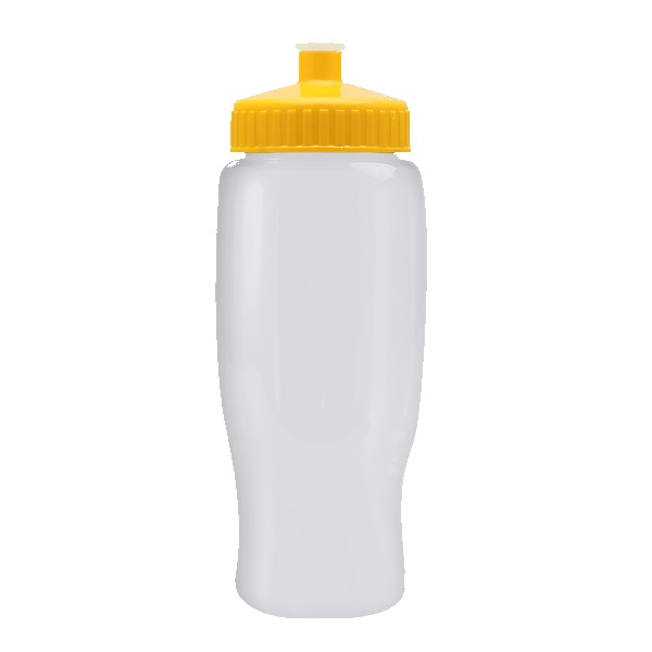 Pedal Pusher 27oz Recycled Transparent Contour Bottle w/Push-Pull Lid 1