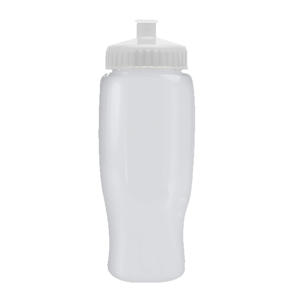 Pedal Pusher 27oz Recycled Transparent Contour Bottle w/Push-Pull Lid 1