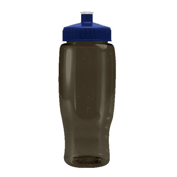 Pedal Pusher 27oz Recycled Transparent Contour Bottle w/Push-Pull Lid 1