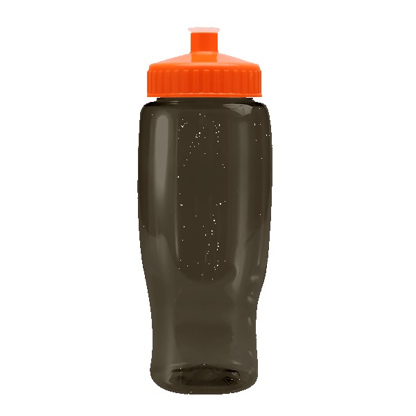 Pedal Pusher 27oz Recycled Transparent Contour Bottle w/Push-Pull Lid 1