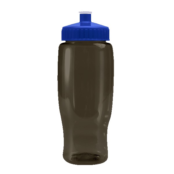 Pedal Pusher 27oz Recycled Transparent Contour Bottle w/Push-Pull Lid 1