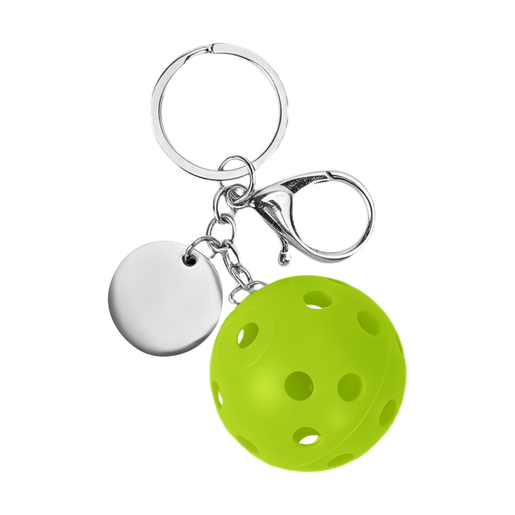 Small Pickleball Keychain W/ Round Tag 1