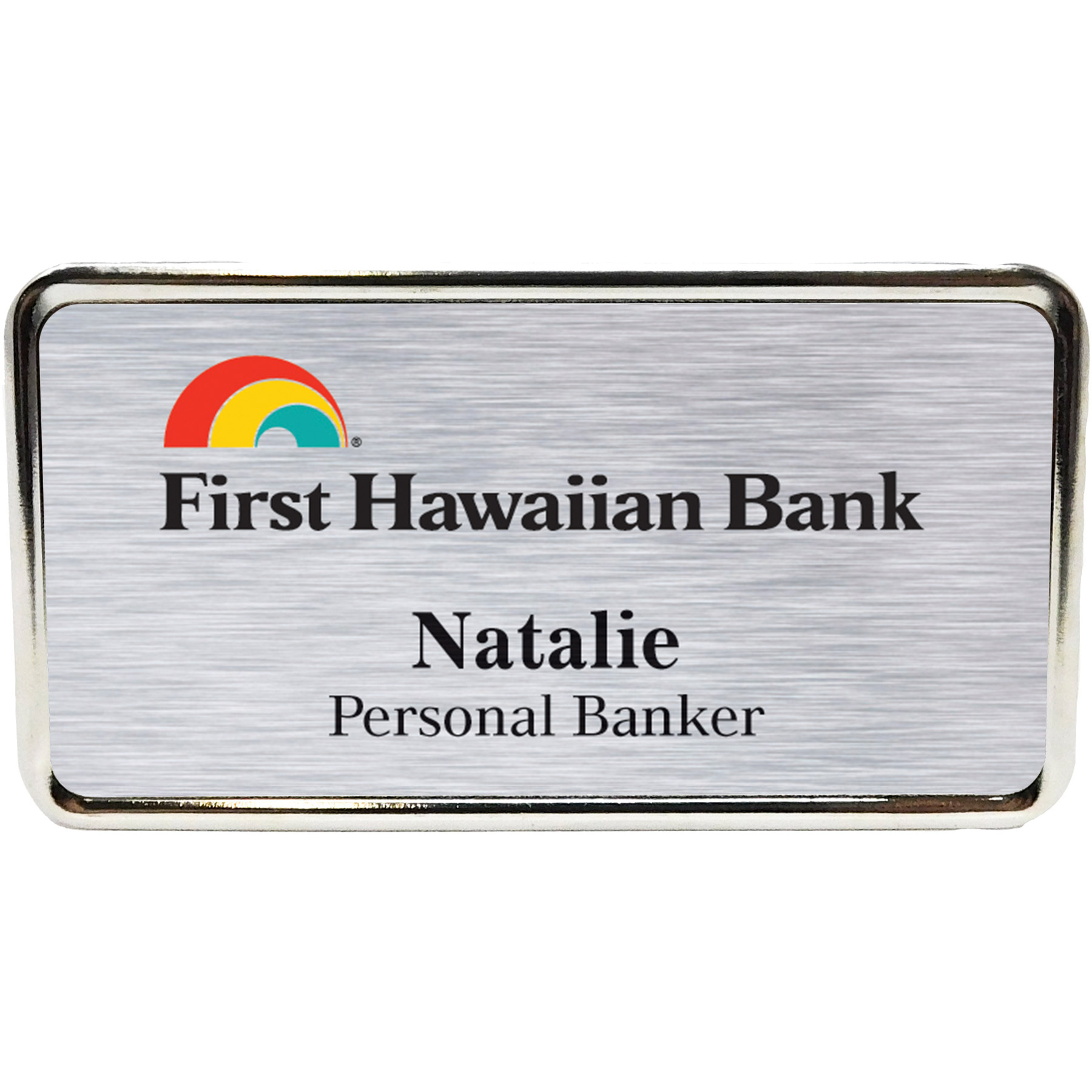 Columbus Express Metal Name Badge (standard 3 x 1-5/8) 1