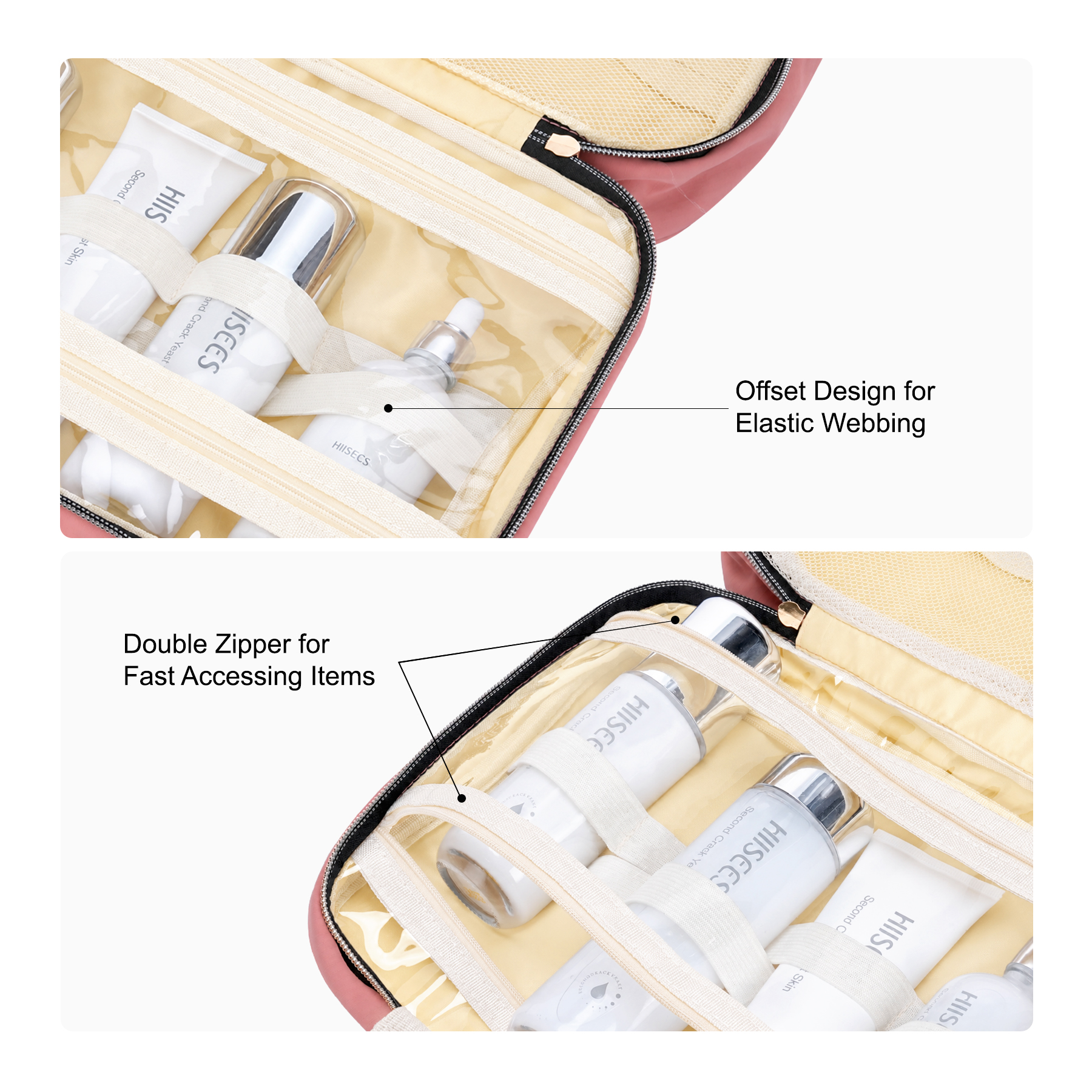 Water-Resistant Nylon Hanging Toiletry Bag 1