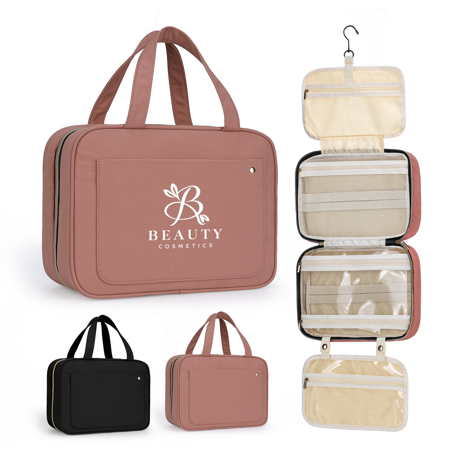 Water-Resistant Nylon Hanging Toiletry Bag 1