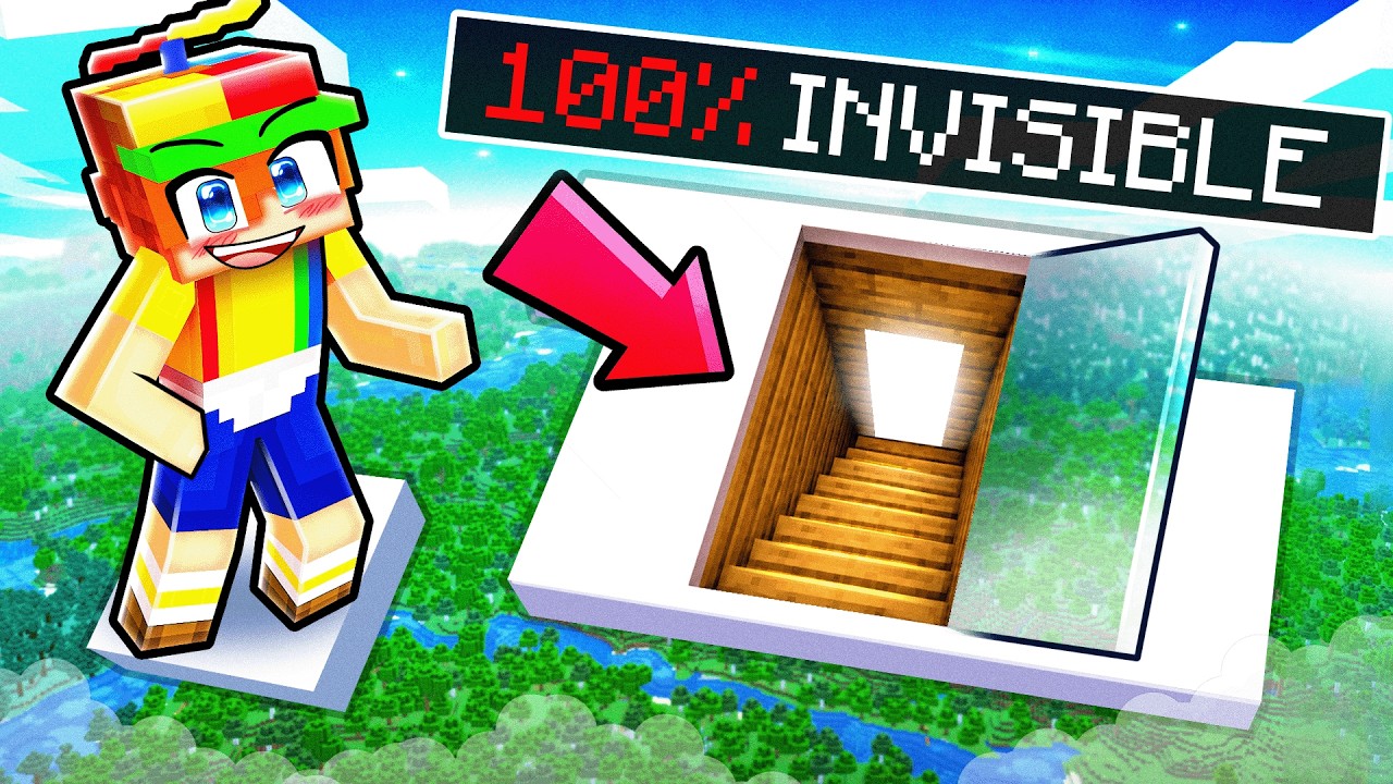 I Built a 100% INVISIBLE Base! I Built a 100% INVISIBLE Base!