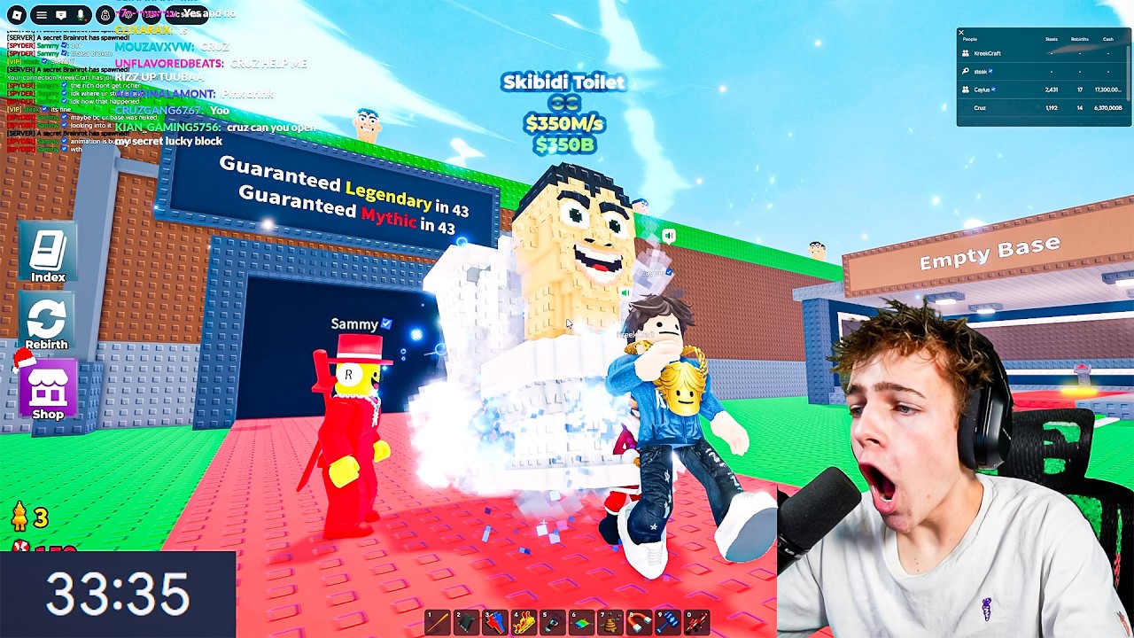 sammy spawned a SKIBIDI TOILET! sammy spawned a SKIBIDI TOILET!