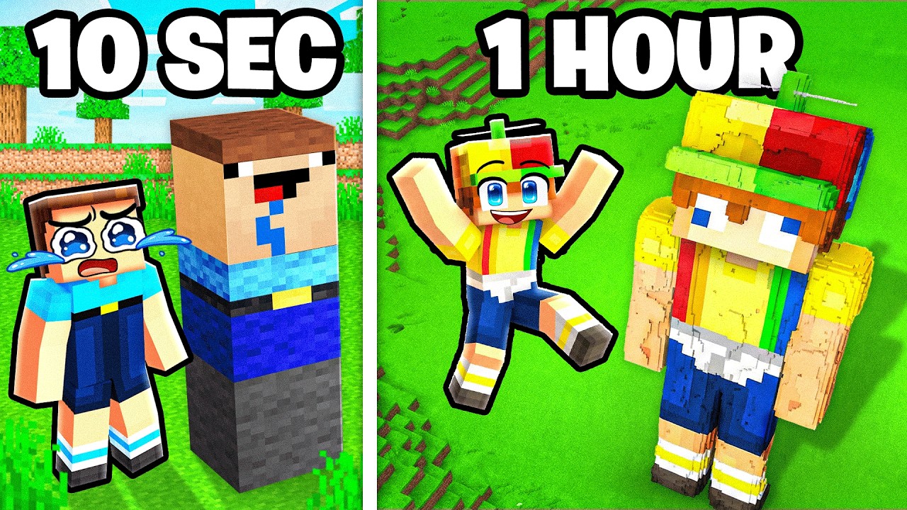 10 Second vs 1 Hour STATUE Build Battle! 10 Second vs 1 Hour STATUE Build Battle!