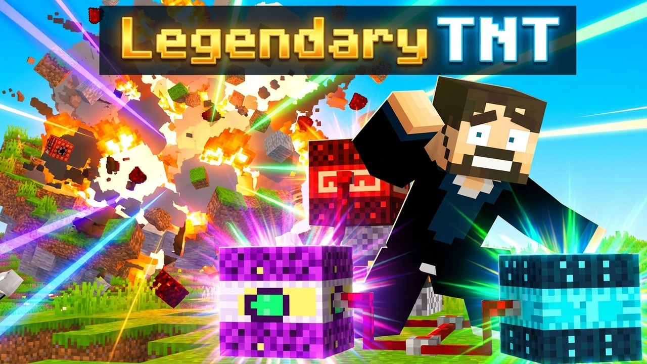 Using LEGENDARY TNT in Minecraft Using LEGENDARY TNT in Minecraft
