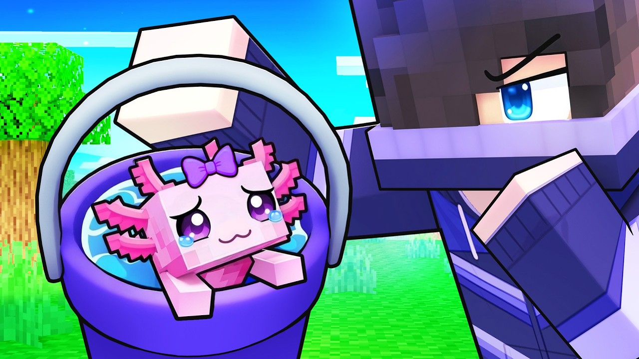 I’m a BABY AXOLOTL in Minecraft! I’m a BABY AXOLOTL in Minecraft!